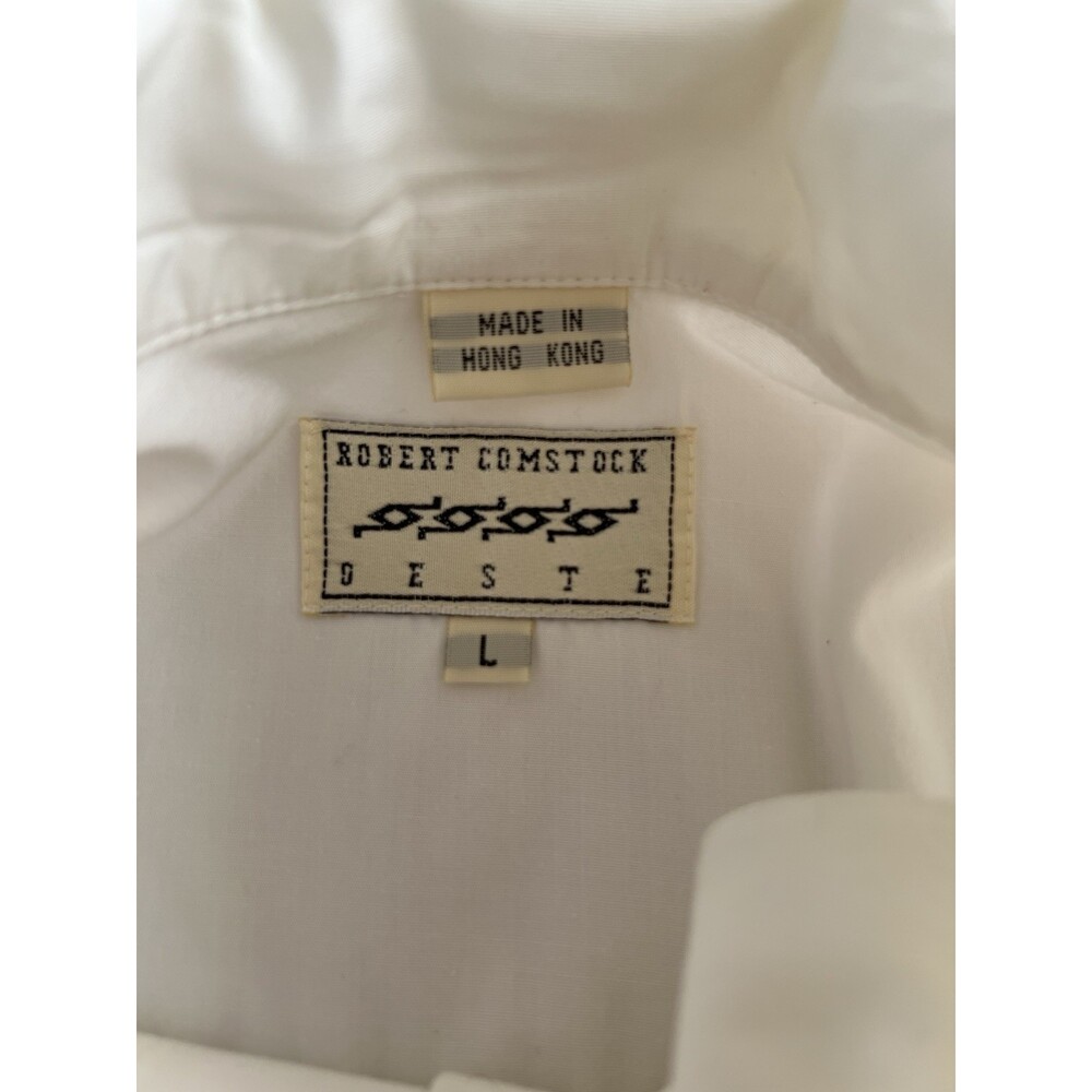 Vtg Robert Comstock Oeste Western Collared Button Up Blouse Cotton Embroidered L - Picture 5 of 9